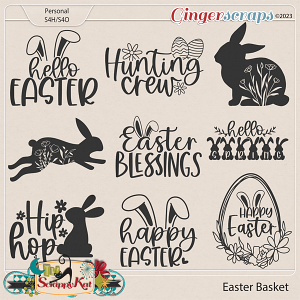Easter Basket Word Art Volume 3 by The Scrappy Kat