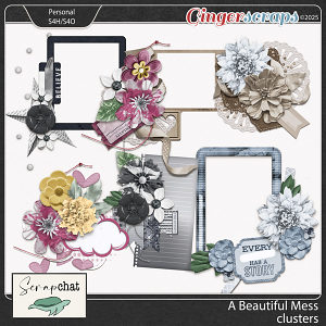 A Beautiful Mess Clusters by ScrapChat Designs