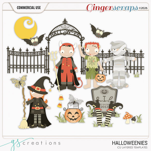 Halloweenies Layered Templates (CU) by GS Creations
