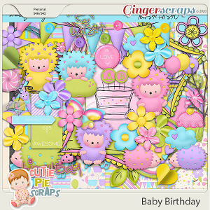 Baby Birthday Digital Scrapbook Kit 