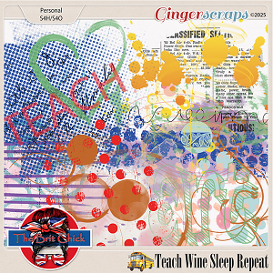 Teach-Wine-Sleep-Repeat Graffiti By The Brit Chick