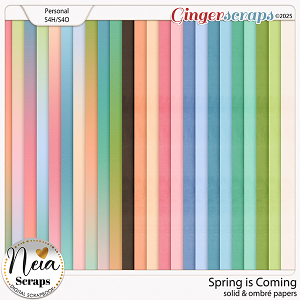 Spring is Coming - Solid & Ombré Papers - by Neia Scraps