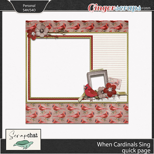 When Cardinals Sing Quick Page by ScrapChat Designs