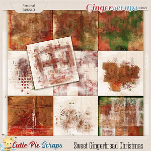 Sweet Gingerbread Christmas Painted Papers
