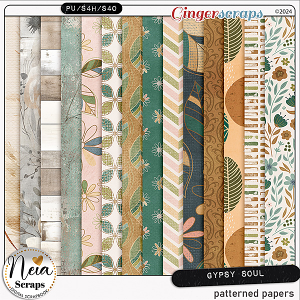 Gypsy Soul - Patterned Papers - by Neia Scraps