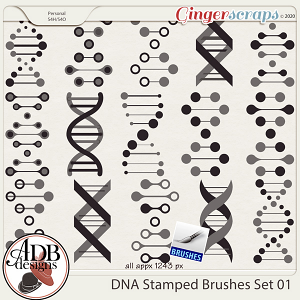 Heritage Resource - DNA Stamped Brushes Set 01 by ADB Designs