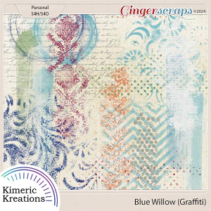 Blue Willow Graffiti by Kimeric Kreations