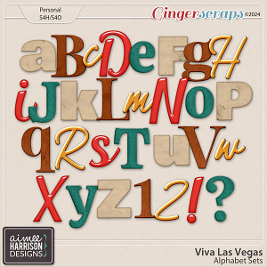Viva Las Vegas Alphabet Sets by Aimee Harrison