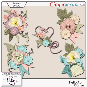 Hello April clusters by Scrapbookcrazy Creations