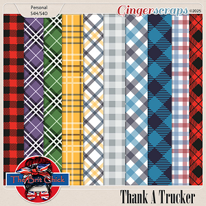 Thank A Trucker Plaid Papers By The Brit Chick