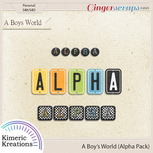 A Boys World Alpha Pack by Kimeric Kreations