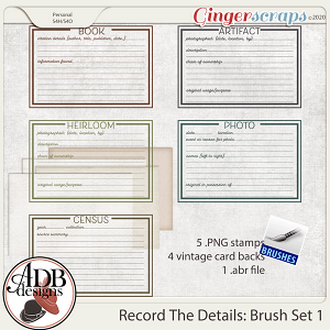 Heritage Resource - Record The Details Brushes Vol 01 by ADB Designs