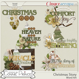 Christmas Story - Word Art Pack by Connie Prince