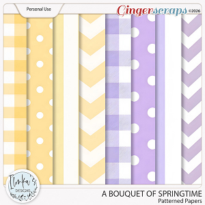 A Bouquet Of Springtime Patterned Papers by Ilonka's Designs