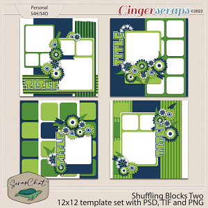 Shuffling Blocks Two Template Set by ScrapChat Designs