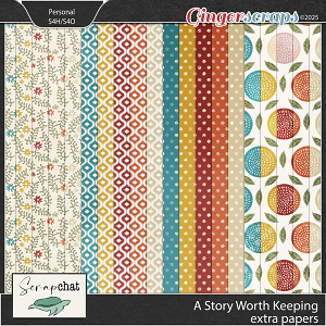 A Story Worth Keeping Extra Papers by ScrapChat Designs