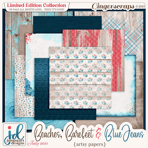 Beaches, Bare Feet & Blue Jeans {Artsy Papers}