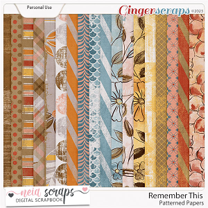 Remember This - Patterned Papers - by Neia Scraps