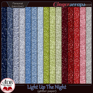 Light Up The Night Glitter Papers & Styles by ADB Designs