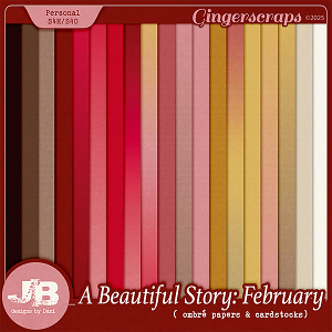 A Beautiful Story: February Ombré Papers & Cardstocks by JB Studio