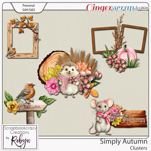 Simply Autumn Clusters by Scrapbookcrazy Creations