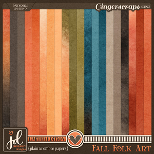 Fall Folk Art {Plain & Ombre Papers} LIMITED EDITION