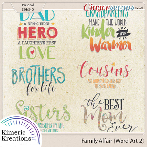 Family Affair Word Art 2 by Kimeric Kreations    
