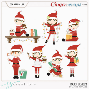 Jolly Elves 2 Layered Templates (CU) by GS Creations