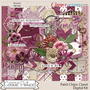 Paint Chips Claret - Kit by Connie Prince