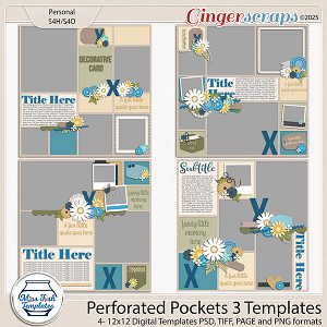 Perforated Pockets 3 Templates by Miss Fish
