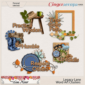 Legacy Lane Word Art Clusters from Designs by Lisa Minor