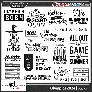 Olympics 2024 Word Art CU OK