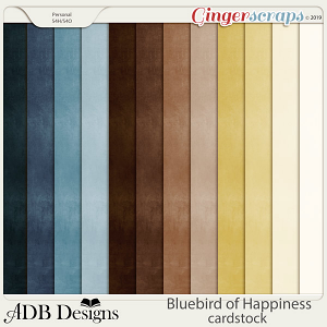 Bluebird of Happiness Solid Papers by ADB Designs