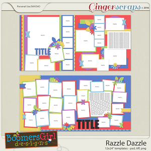 Razzle Dazzle Template Pack by BoomersGirl Designs