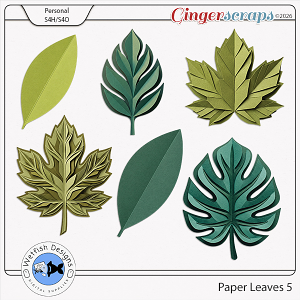 Paper Leaves 5 by Wetfish Designs  