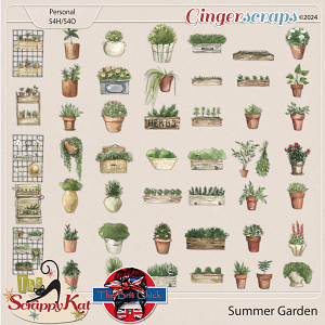 Summer Garden Potted Plants Add-on by The Scrappy Kat