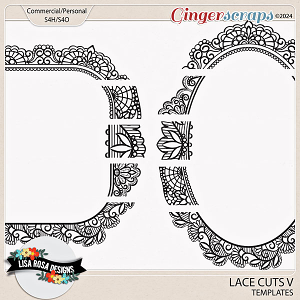 Lace Cuts V - CU/PU Templates by Lisa Rosa Designs