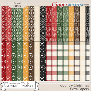 Country Christmas - Extra Papers by Connie Prince