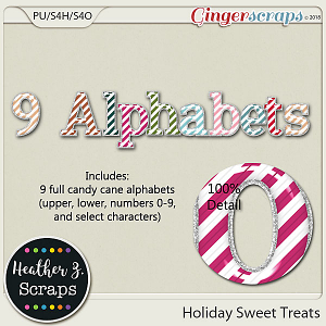 Holiday Sweet Treats ALPHABETS by Heather Z Scraps