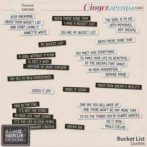 Bucket List Quotes by Aimee Harrison
