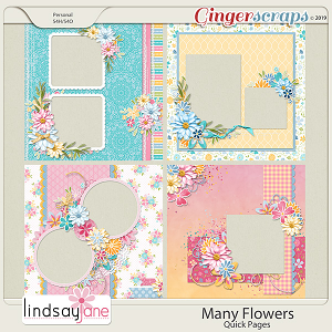 Many Flowers Quick Pages by Lindsay Jane