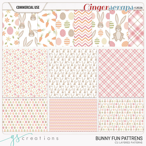 Bunny Fun Layered Patterns (CU) by GS Creations