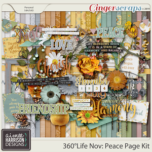 360°Life Nov: Peace Page Kit by Aimee Harrison