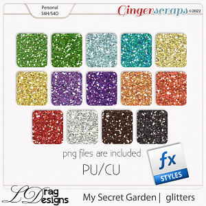 My Secret Garden: Glitterstyles by LDragDesigns