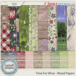 Time for Wine - Wood Papers
