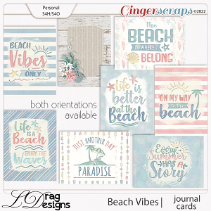 Beach Vibes: Journal Cards by LDragDesigns