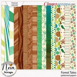 Forest Tales - Patterned Papers - by Neia Scraps 