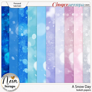 A Snow Day - Bokeh Papers - by Neia Scraps