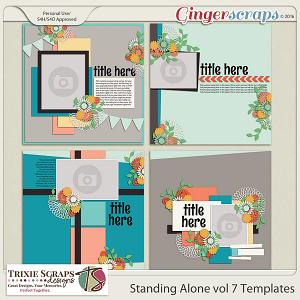 Standing Alone vol 7 Template Pack by Trixie Scraps Designs