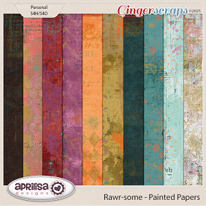 Rawr-some - Painted Papers by Aprilisa Designs